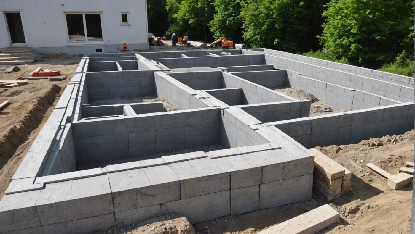 Soubassement en béton ou en pierre : choix crucial pour la construction